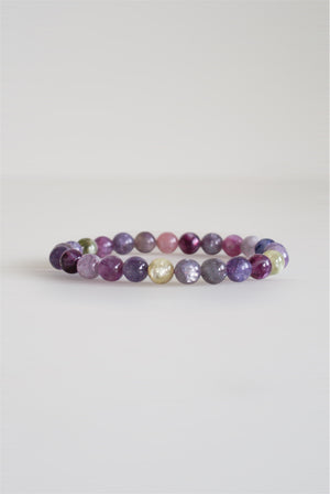 Pulsera lepidolita multicolor