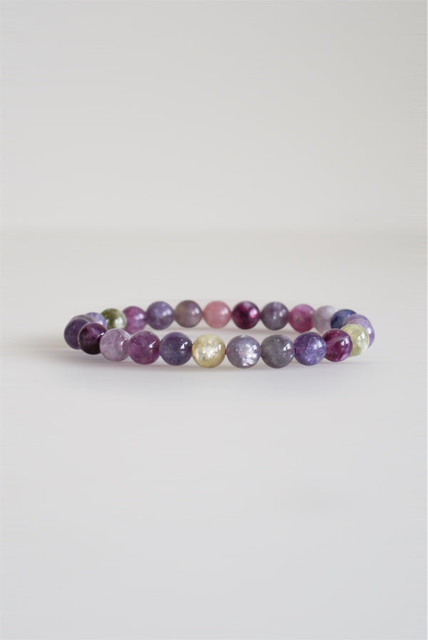 Pulsera lepidolita multicolor