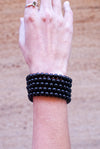 Pulsera obsidiana negra 6mm