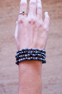  Pulsera de Obisidana nevada 6mm