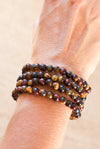Pulsera ojo de tigre y ojo de buey