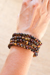 Pulsera ojo de tigre y ojo de buey