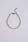 Pulsera olivino enganche en plata