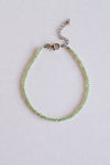 Pulsera olivino enganche en plata