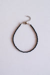 Pulsera turmalina negra enganche plata