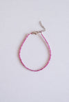 Pulsera de Turmalina rosa cierre plata 2mm