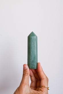  Punta de cuarzo verde aventurina