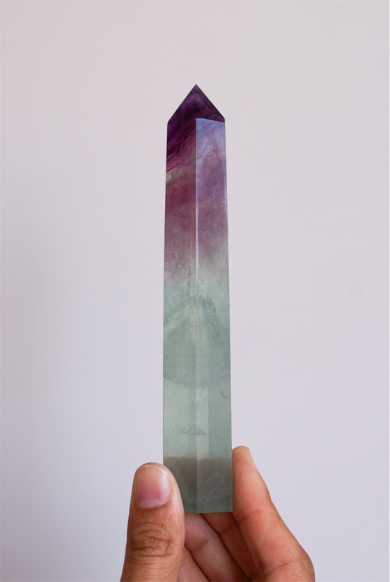 punta de fluorita arco iris