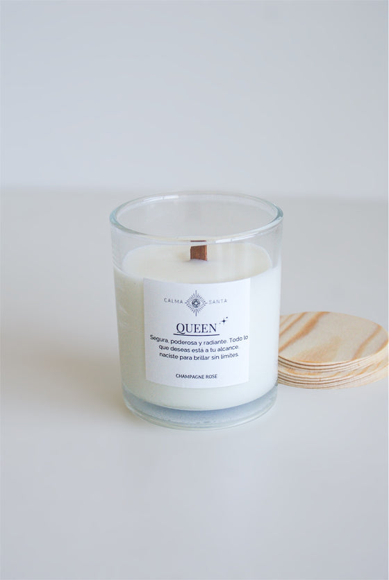 Vela cera de soja de champagne rose - queen
