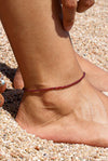 Tobillera de granate, acero inoxidable, waterproof