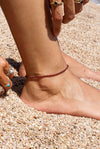 Tobillera de granate, acero inoxidable, waterproof